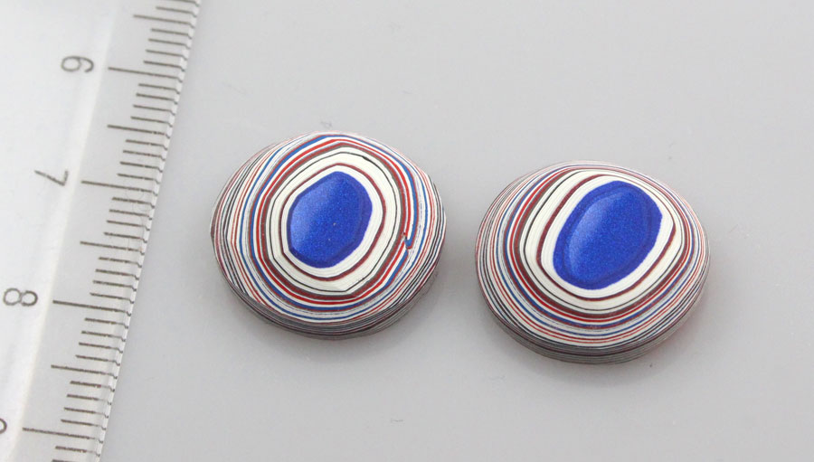 Fordite kenworth Pair of cabochons