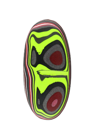 Huge Hand Cut Metallic Lime Green Jeep Fordite 