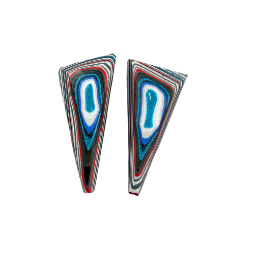  Fordite Jeep Pair of cabochons