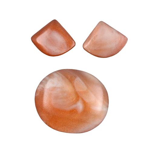 Bowlerite  3 piece fall orange cabochon