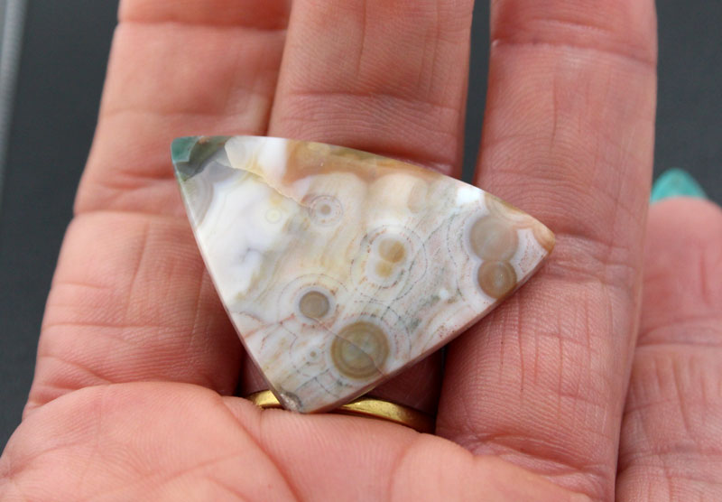 Hand cut Rare Ocean Jasper 