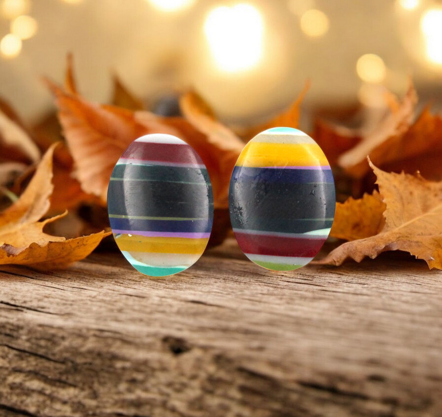 Surfite matched pair of cabochons