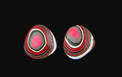 Fordite Pair of cabochons