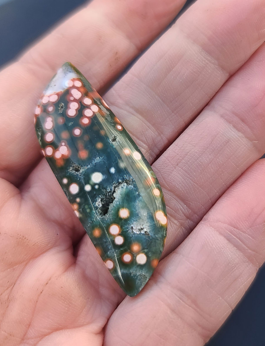 Hand cut Rare Ocean Jasper 