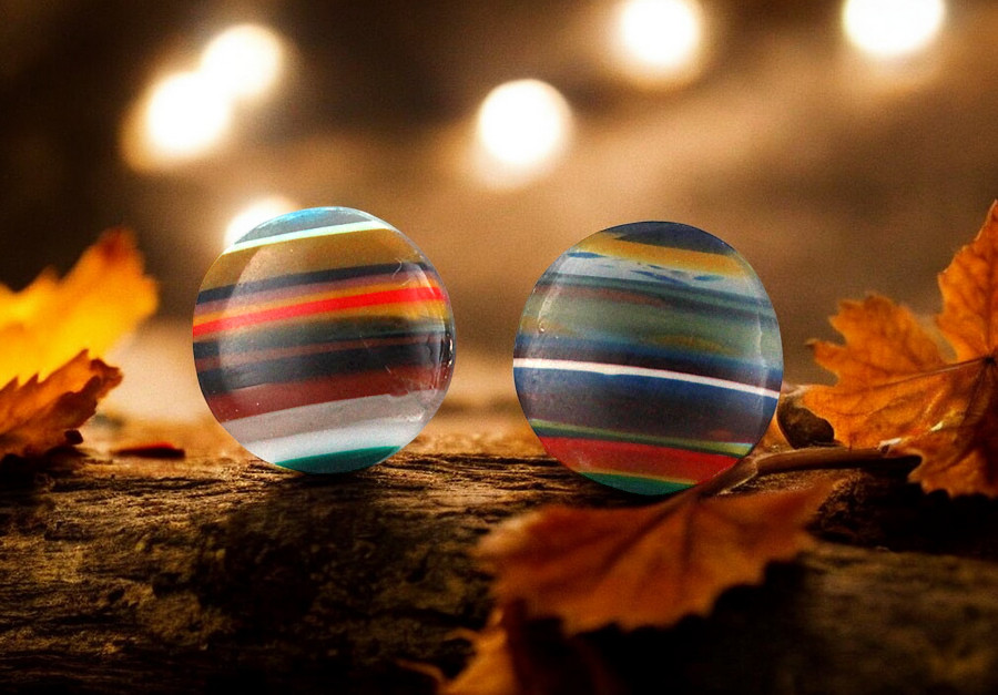 Surfite matched pair of cabochons