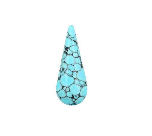 Spiderweb Turquoise hand cut Cabochon