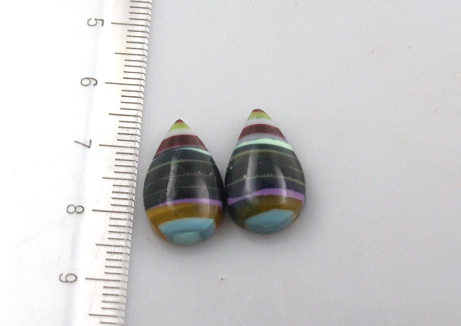 Surfite matched pair of cabochons