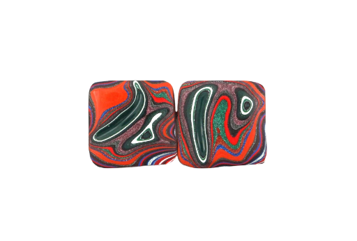 Fordite kenworth Pair of cabochons