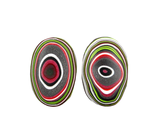 Fordite kenworth Pair of cabochons
