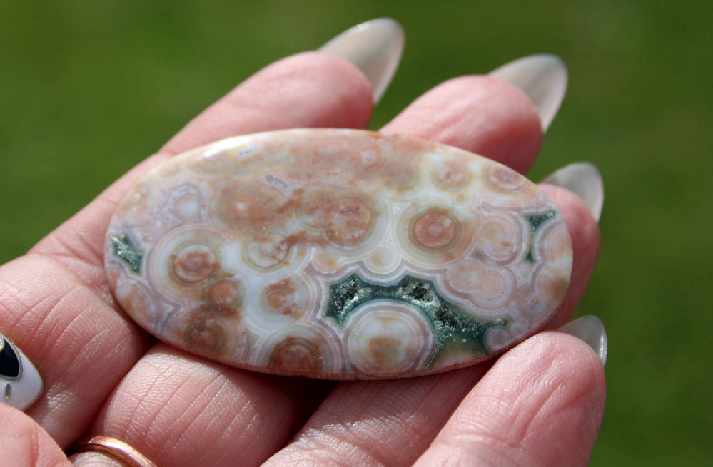 Hand cut Rare Ocean Jasper 