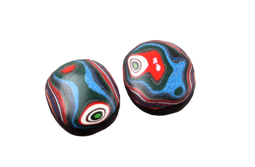 Fordite Pair of cabochons