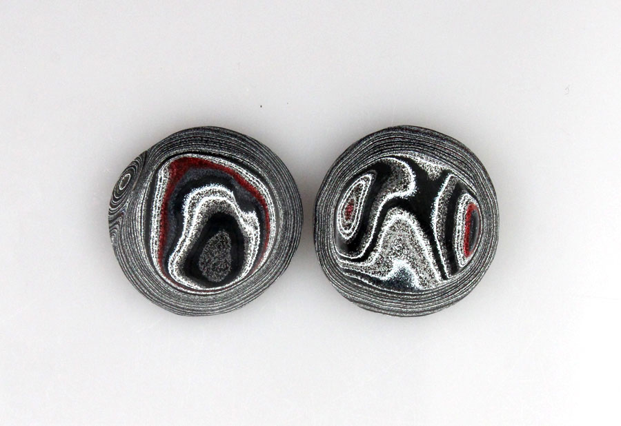 Rare Dagenham Uk  Fordite Pair of cabochons