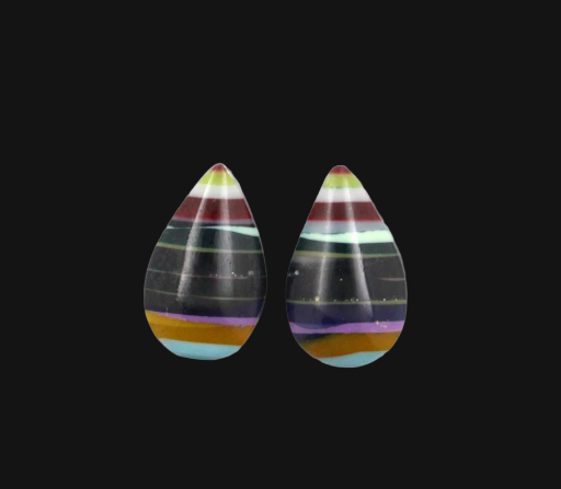 Surfite matched pair of cabochons