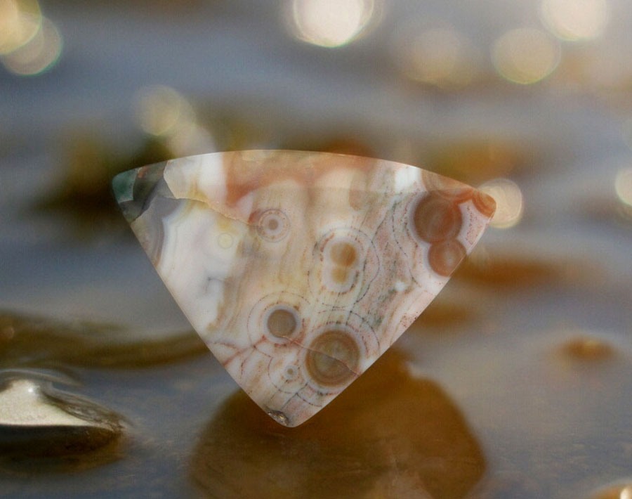 Hand cut Rare Ocean Jasper 