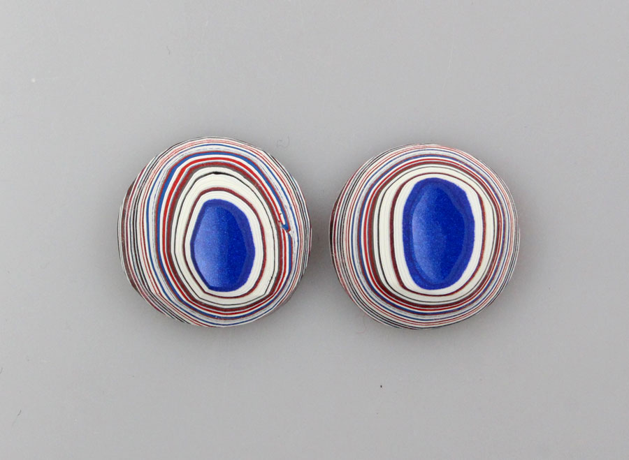Fordite kenworth Pair of cabochons