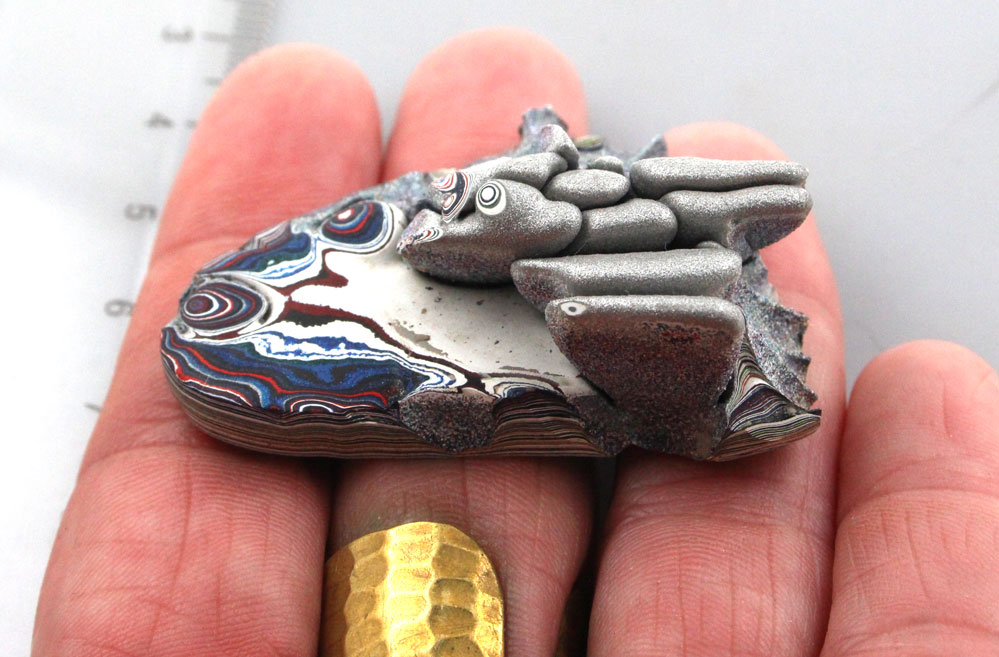 Dragons Scale sulpted hand cut Kenworth Fordite