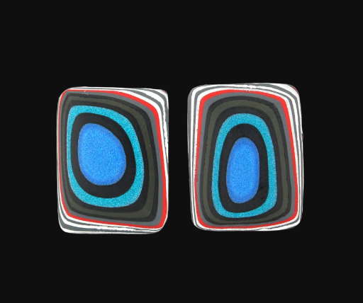 Fordite kenworth Pair of cabochons