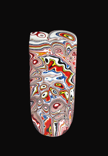 Huge Sculpted hand cut Kenworth Fordite