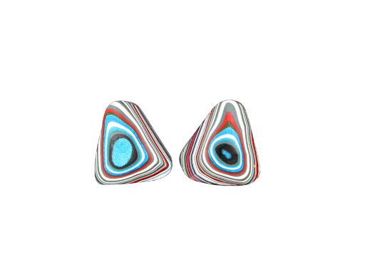 Fordite Pair of cabochons