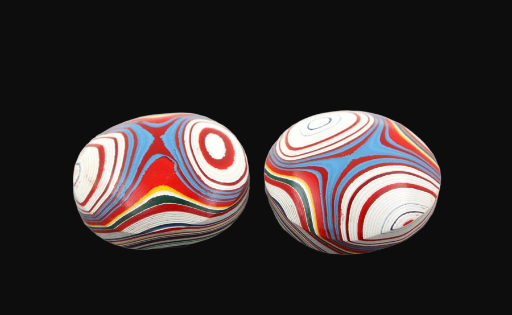 Stunning kenworth Fordite Pair of cabochons