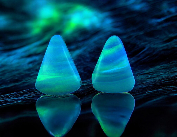 Aurora  Opal cabochons matched pair 