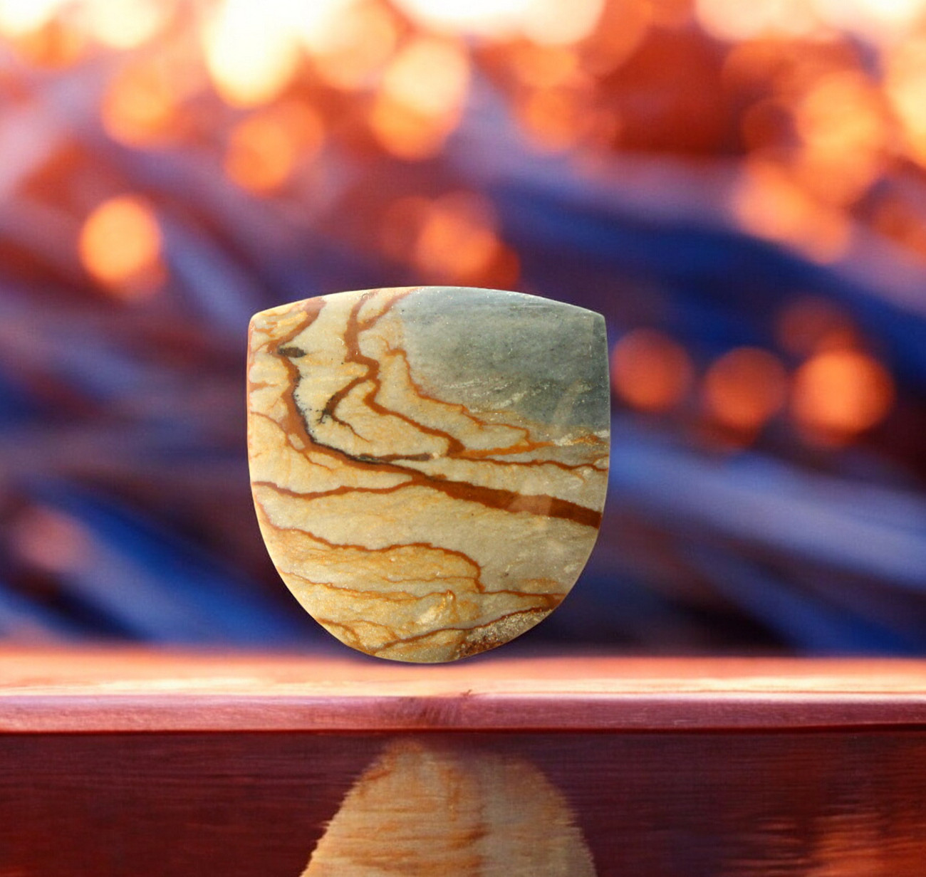 Hand cut Cripple Creek Jasper Cabochon 