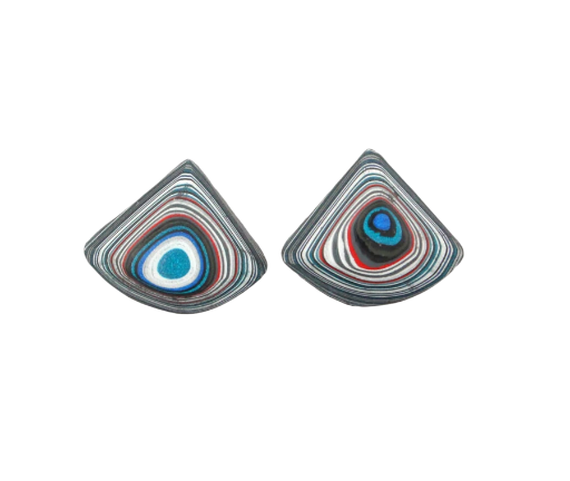 Fordite Jeep Pair of cabochons