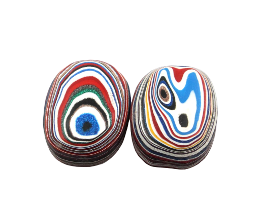 Fordite kenworth Pair of cabochons
