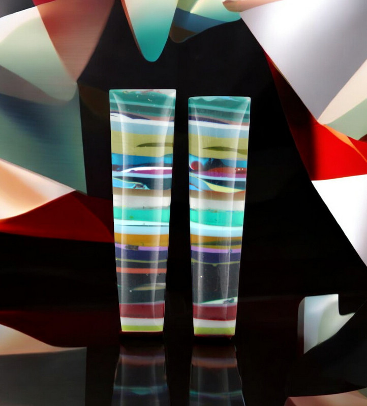 HUGE Surfite matched pair of cabochons