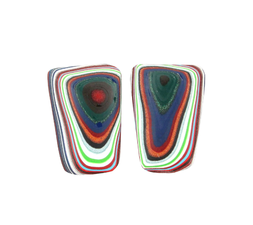 Fordite kenworth Pair of cabochons