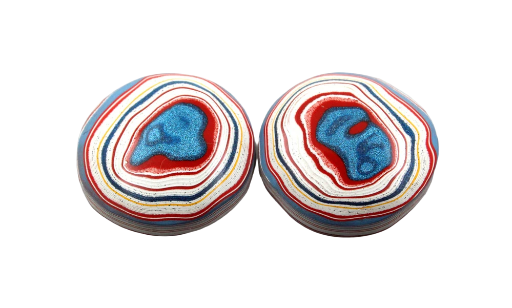 Stunning kenworth Fordite Pair of cabochons