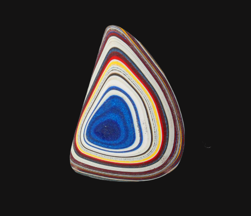 Hand Cut Metallic Blue Jeep Fordite 