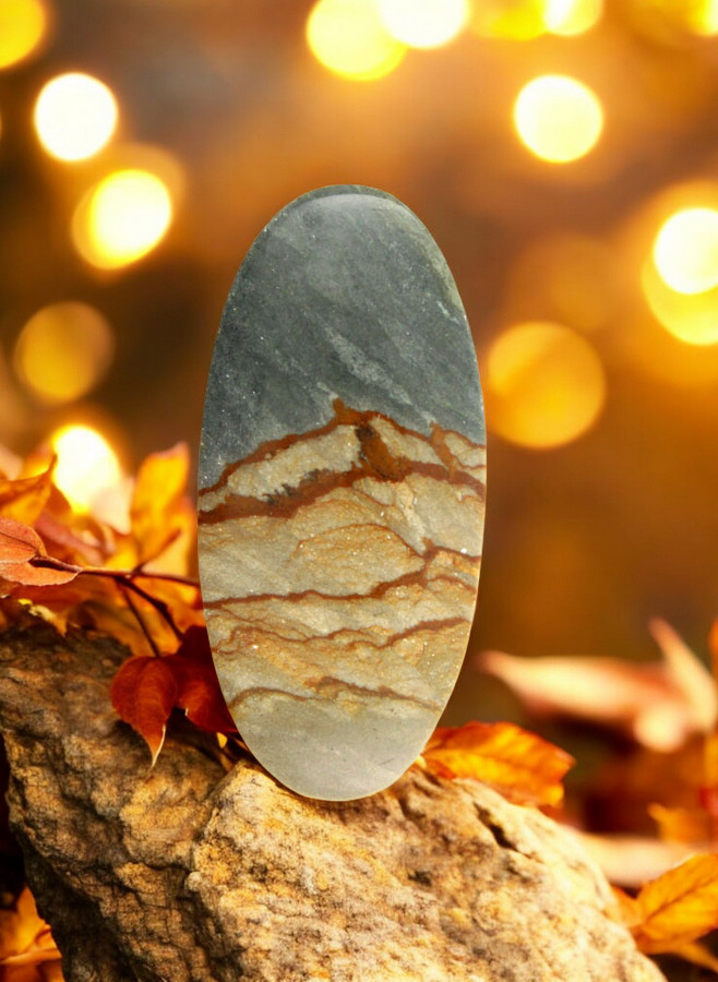 Hand cut Cripple Creek Jasper Cabochon 