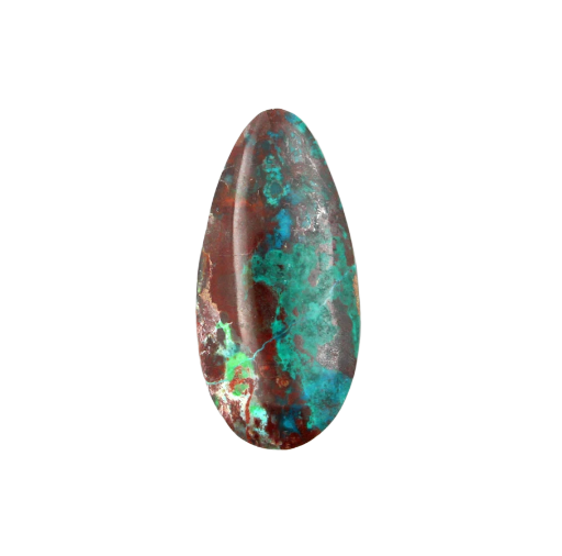 Hand Cut Parrots Wing Chrysocolla Cabochon