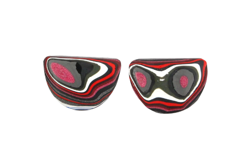 Fordite Jeep Pair of cabochons