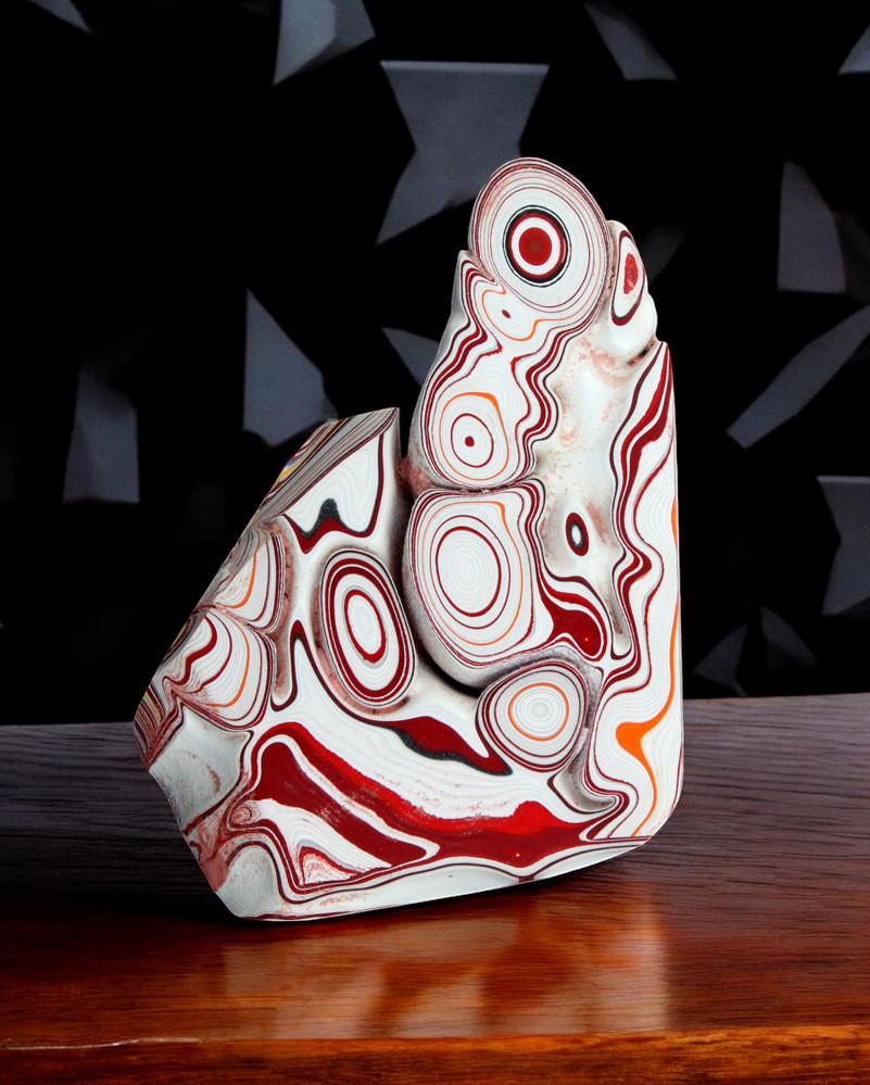Huge Sculpted hand cut Kenworth Fordite