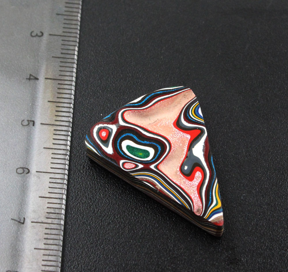  Sculpted pin Glitter hand cut Kenworth Fordite