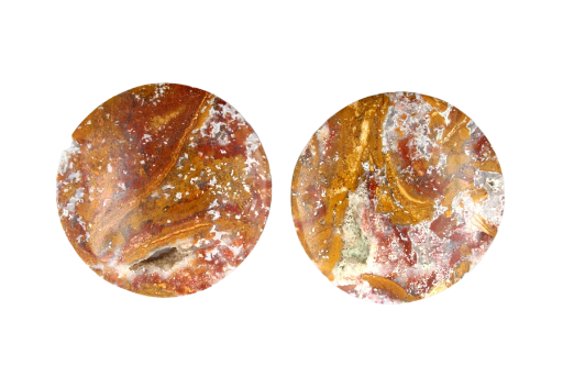 Sale bundle set of 2 large rooster tail Agates  cabochon's 