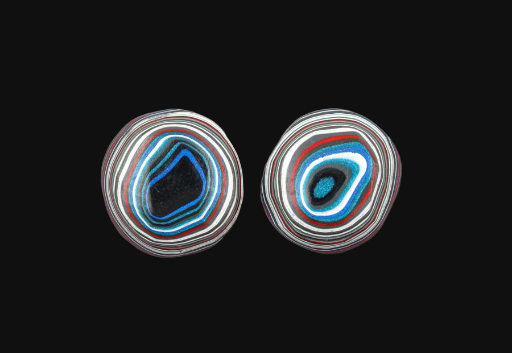  Fordite Jeep Pair of cabochons