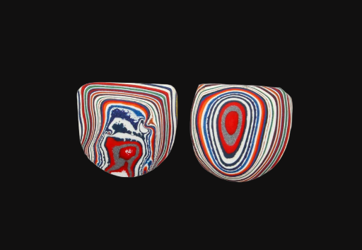 Fordite kenworth Pair of cabochons