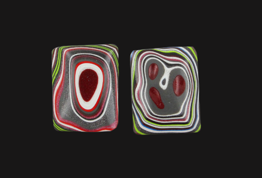  Fordite Jeep Pair of cabochons