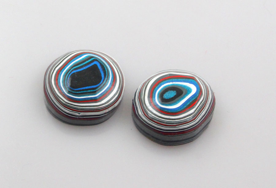  Fordite Jeep Pair of cabochons