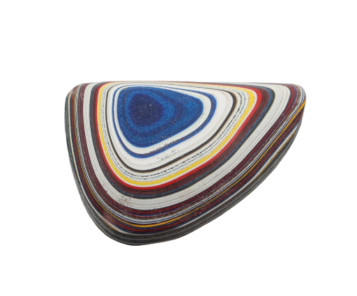 Hand Cut Metallic Blue Jeep Fordite 