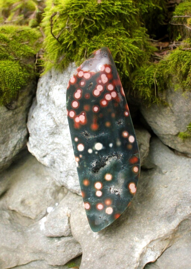 Hand cut Rare Ocean Jasper 