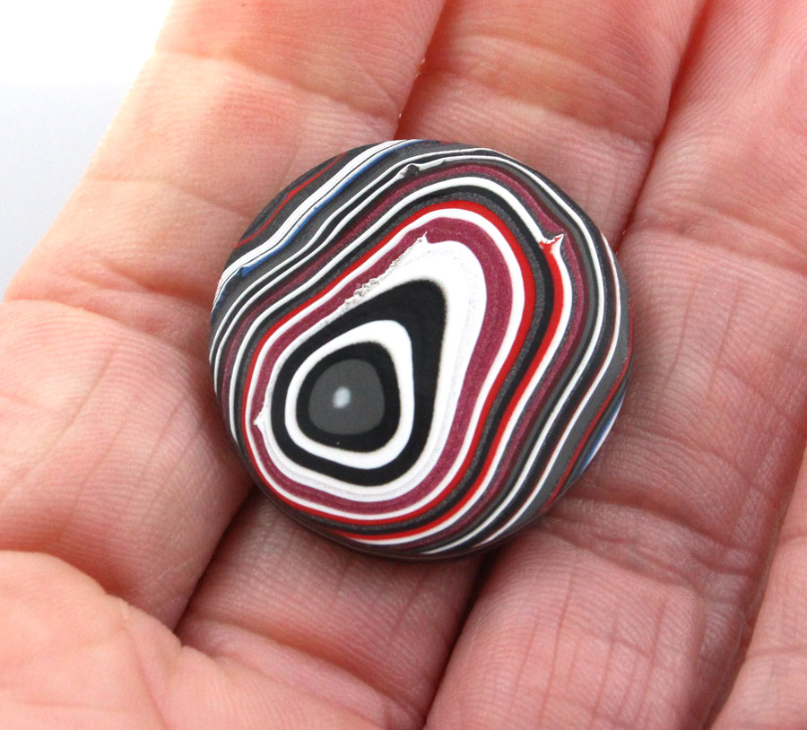 Hand Cut Metallic Pink Jeep Fordite 