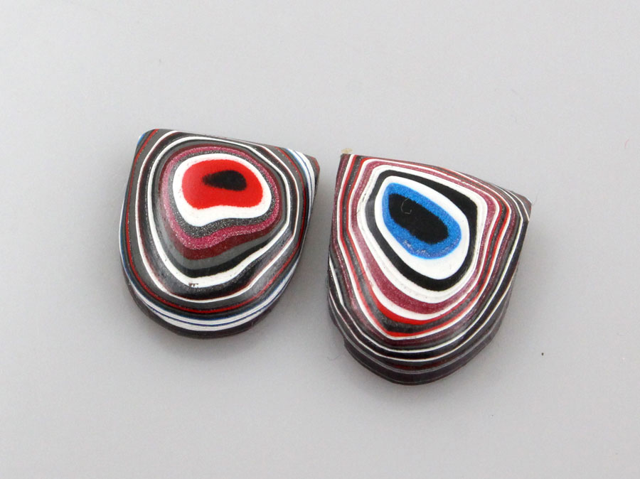  Fordite Jeep Pair of cabochons