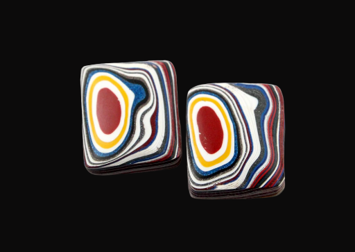 Fordite kenworth Pair of cabochons