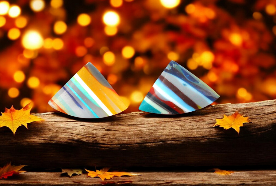 Surfite matched pair of cabochons