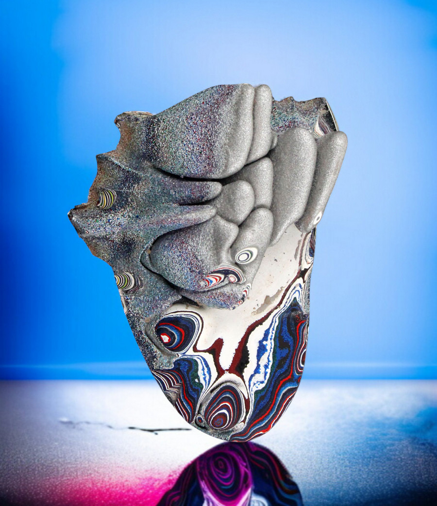 Dragons Scale sulpted hand cut Kenworth Fordite