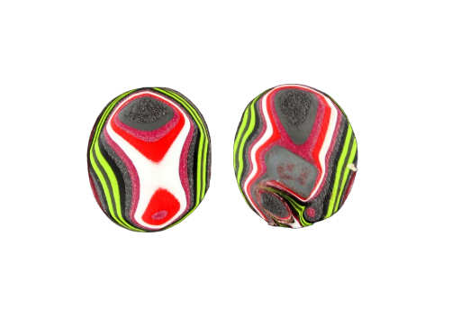 Fordite Pair of cabochons